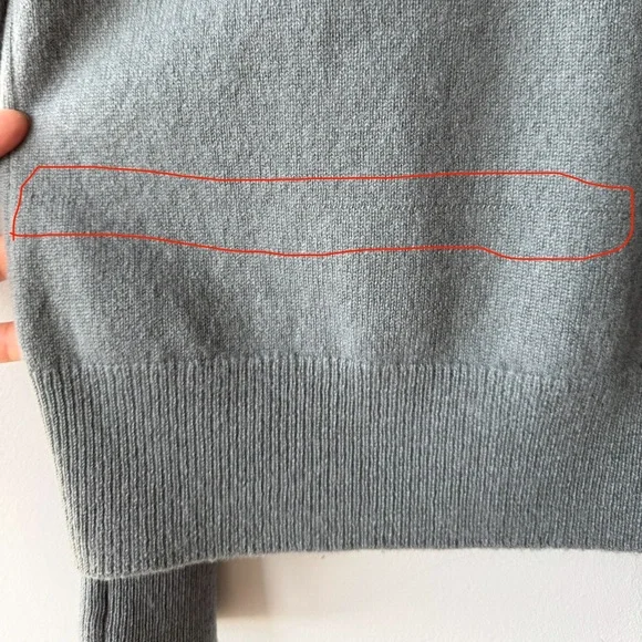Quince 100% Mongolian Cashmere Crewneck Sweater - Dusty Blue - Size M - Picture 16 of 16